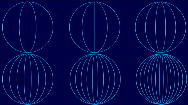 circle around the world longitude latitude black and blue background