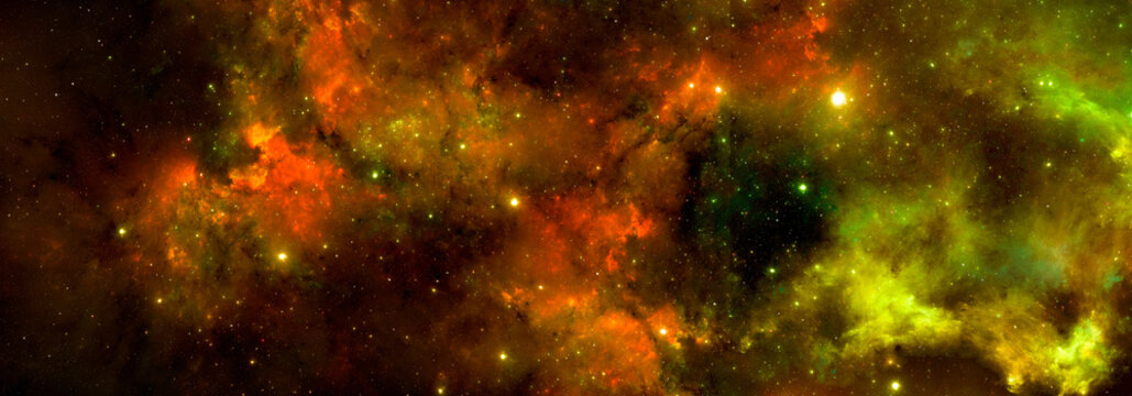 A deep space nebula with bright stars