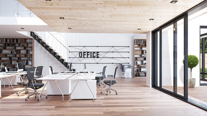 modern office interior design concept