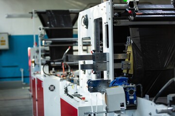 Industrial factory in mechanical engineering for the manufacture - interior of a production hall