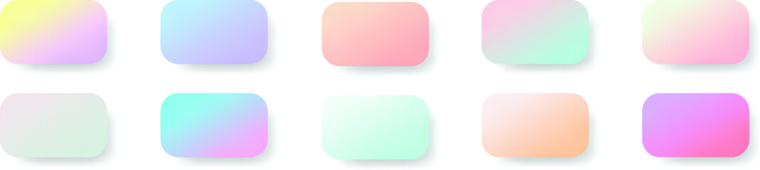 Soft pastel coloured Screen gradient set with modern abstract backgrounds. Colourful fluid covers for calendar, brochure, invitation, cards. Trendy soft colour. Template with screen gradient set for s