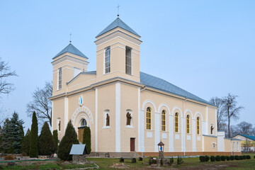 Old ancient catholic Church of the Assumption of the Blessed Virgin Mary in Kobrin, Brest region, Belarus.