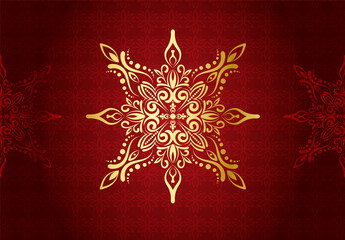 Luxury Mandala Islamic Background with Golden Arabesque Pattern