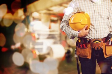 Industry engineering wear safety uniform and glove hold tools
