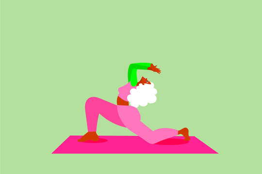 woman in yoga position