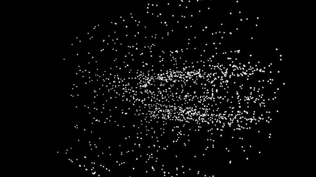 VJ Loop video. 3D vertices human head. Head of the person from dots. Human head dots 3D animation.