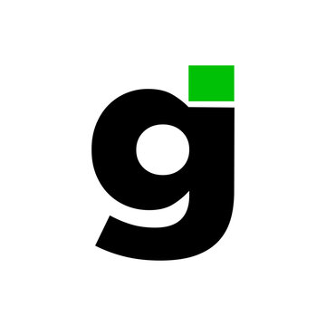 GI company initial letters monogram. gi letters logo with green dot.
