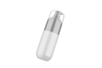 Cosmetic Bottle with Pump Mockup isolated on white background. 3d illustration