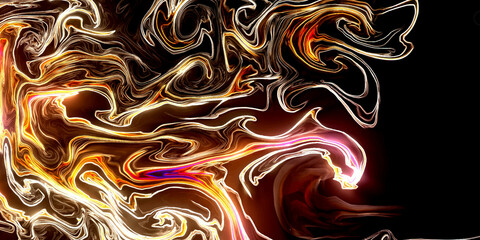 abstract  fiery threads background with fire