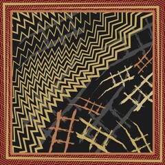 pattern of hijab motif design with abstract design. Silk scarf pattern vector design inspiration