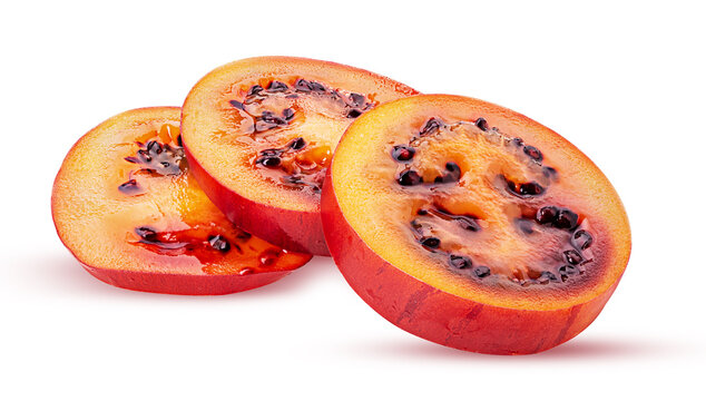 Fresh sweet tamarillo ring slice