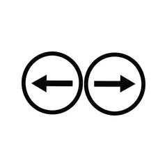 Left And Right Arrow Icon Vector Design Illustration