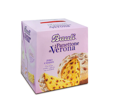 Italian pandoro of the famous Bauli brand of Verona