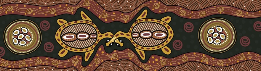 Aboriginal turtle vector art
