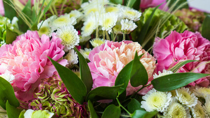 pink and white flowers