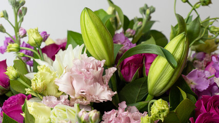 pink and white tulips