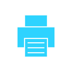 Printer icon on white background