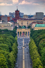 Brandenburg Gate In Berlin From Above