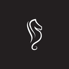 modern shape seahorse logo symbol icon vector graphic design illustration idea creative - obrazy, fototapety, plakaty