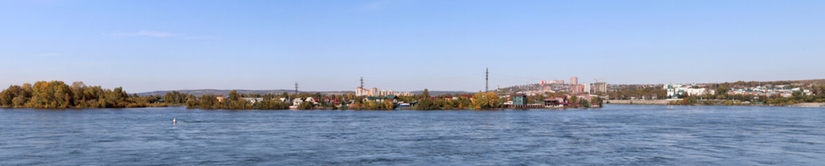 Fototapeta na wymiar View of the Angara River