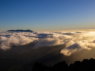 阿蘇山高岳山頂からの朝焼け