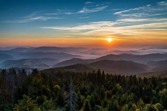 Sunrise in the mountains