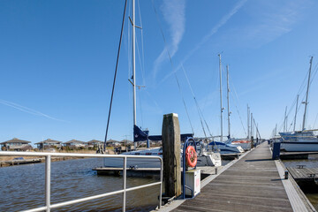 Fototapeta premium Schokkerhaven in the Noordoostpolder, Flevoland Province, The Netherlands