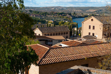Fototapeta na wymiar View from above of Toledo city, Spain.