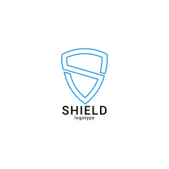 shield logo with s vector silhouette