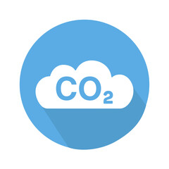 CO2, carbon dioxide emissions icon on white background. Vector