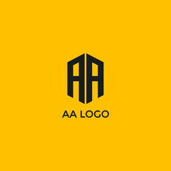 AA initial letter logo vector template | Creative modern monogram Circle logo company business logo icon
