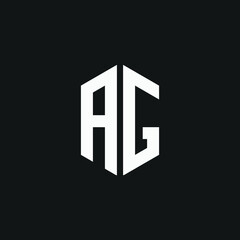 AG initial letter logo vector template | Creative modern monogram Circle logo company business logo icon
