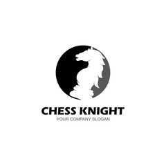 Fototapeta premium Chess pieces vector illustration. Chess Pieces: King, Knight, Rook, Pawns on a chessboard. Isolated on a white background