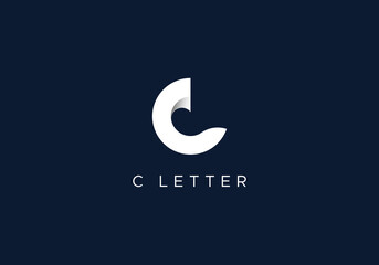 Fototapeta premium C Letter Modern Logo Type Stylish Professional Logo Mark design Vector Template