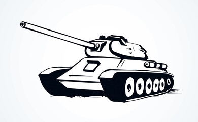 Tank. Vector drawing © Marina