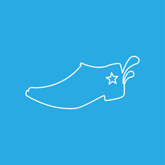 shoe icon on a white background, vector illustration