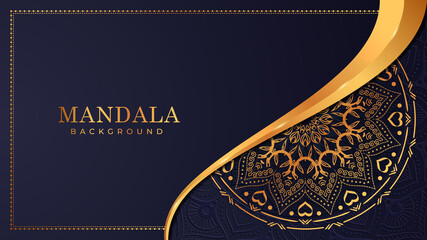 Luxury mandala background with golden arabesque pattern Arabic Islamic east style. Decorative mandala for print, poster, cover, brochure, flyer, banner, and your desired ideas. Mandala for Henna