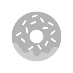donut icon on a white background, vector illustration