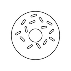 donut icon on a white background, vector illustration