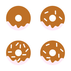 donut icon on a white background, vector illustration