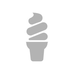 ice cream icon on a white background, vector illustration