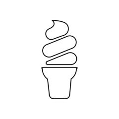ice cream icon on a white background, vector illustration