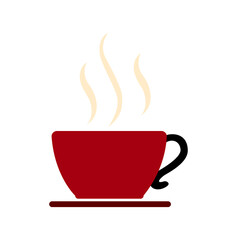 coffee icon on a white background, vector illustration