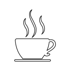 coffee icon on a white background, vector illustration