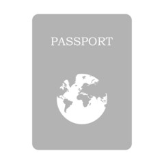 passport icon on a white background, vector illustration