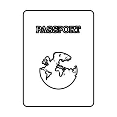 passport icon on a white background, vector illustration