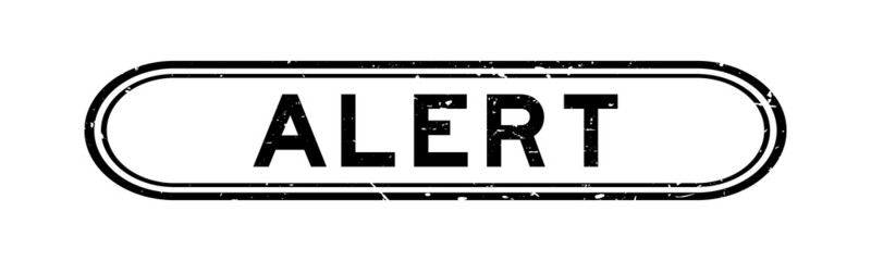 Grunge black alert word rubber seal stamp on white background