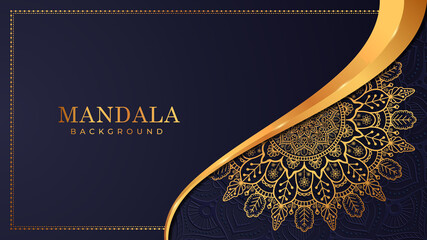 Luxury mandala background with golden arabesque pattern Arabic Islamic east style. Decorative mandala for print, poster, cover, brochure, flyer, banner, and your desired ideas. Mandala for Henna