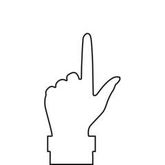 image of hand click, vector illustration