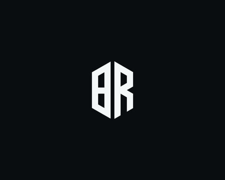 BR initial letter logo vector template | Creative modern monogram Circle logo company business logo icon
